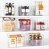 mDesign Plastic Open Front Food Storage Bin for Kitchen Cabinet, Pantry, Shelf, Fridge/Freezer - Organizer for Fruit, Potatoes, Onions, Drinks, Snacks, Pasta - 10" Wide - Clear