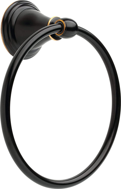 Delta Faucet Windemere Towel Ring, Oil Rubbed Bronze Hand Towel Holder, Bathroom Accessories, 79646-OB 6.37 x 2.84 x 7.25 Inches