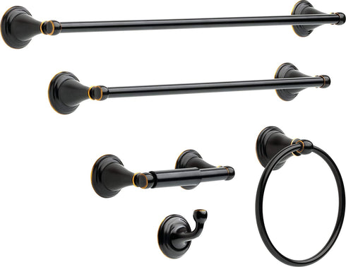 Delta Faucet Windemere Towel Ring, Oil Rubbed Bronze Hand Towel Holder, Bathroom Accessories, 79646-OB 6.37 x 2.84 x 7.25 Inches