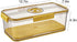 Refrigerator Organizer Bins,Stackable Produce Saver Organizer Bin Storage Containers with Removable Drain Tray for Fridge, Cabinets, Countertops and Pantry(Yellow-M)
