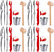 Crab Crackers and Tools - 4 Lobster Crackers, 4 Lobster Forks, 4 Seafood Forks, 4 Butter Cups, 4 Wooden Crab Mallets, 4 Lobster Bibs
