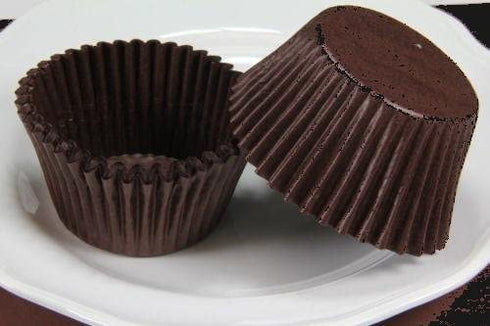Decony Brown Jumbo 6" cupcake Muffin Baking Liner Large Cupcake Liners Paper Baking Cup Liners - appx. 2 1/4 " x 1 7/8 = 6 " - appx. 500 pc.