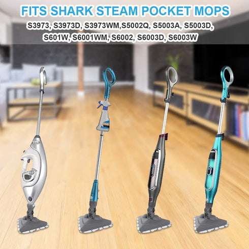 Fushing 3Pcs Washable Microfiber Steam Mop Pads Cleaning Pads Replacement Pads for Shark Lift-Away Genius Steam Mop S3973D S5003D S6001 S6002 S6003 3973WM S5001 S5002(Triangle)
