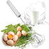 Eggbeater, Semi-Automatic Manual Eggbeater, Stainless Steel Semi-automatic Rotary Eggbeater, Hand-Push Rotary Mixer, Semi-Automatic Eggbeater Use to Eggs, Flour, Milk, Cream and Coffee 3 Pack