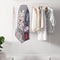 ELUCHANG 4-Shelf Hanging Closet Organizer, Handbags Holder with 2 Sturdy Hooks for Closet,Grey