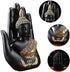 Resin Palm Buddha Statue?Buddha Sitting in Hand Statue,Meditating Thai Buddha,Home Decoration Buddha Statue?Suitable for Hallway, Bedroom, Living Room and Other Places