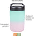 Goodful Vacuum Sealed Insulated Food Jar with Handle Lid, Stainless Steel Thermos, Lunch Container, 16 Oz, Ombre Pink to Blue