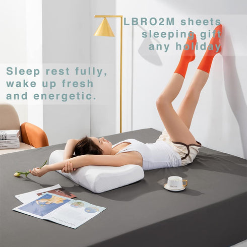 LBRO2M Bed Sheet Set Queen Size 16 Inches Deep Pocket 1800 Thread Count 100% Microfiber Sheet,Bedding Super Soft Comfortable, Cool Warm,4 Piece?Dark Grey?