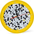 Mark Feldstein & Associates Peanuts Snoopy & Woodstock 12in Round Wall Clock | Yellow, Glass Clock