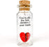 Anniversary Heart Decor Gift for Her and Him - Personalized Valentines Day Gifts - I Love You Presents for Wife and Husband (Red Heart in a Bottle, You're Still the Best Decision I Ever Made)