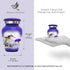 Hummingbird Keepsake Urn Purple - Mini Cremation Urn with Premium Box & Bags - Memorial Urn for Human Ashes - Honor Your Loved One with Small Purple Urn - Perfect Bird Urn for Adults & Infants