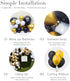 Black and Gold Balloon Arch Garland Kit-Macaron Black Balloon Metallic Gold Balloon White Balloon 132Pcs for Independence Day Birthday,Fiesta,Wedding,Christmas and Engagement.