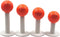 WRT-04N Golf Rubber Tee 4pcs with 4 Different Sizes Indoor Outdoor Simulator Home use (Golf Ball is not Including)