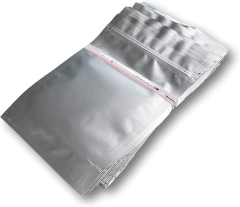 7.5 Mil Mylar Bags/Pouches - Multiple Sizes Genuine Odor-Proof Aluminum Foil-Lined Bag for Long Term Food, Grain, Dried Flowers, Baking, Herb, Storage Container (50) (7"x10"x3")