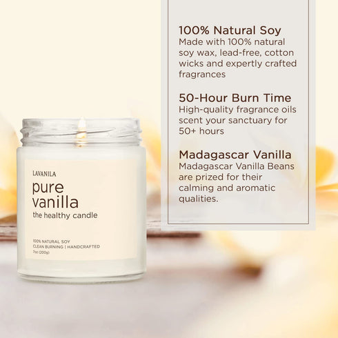 Lavanila - The Healthy Candle, Pure Vanilla (7 oz)