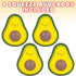 ArtCreativity Avocado Squeeze Toys for Kids, Set of 4, Scented Slow-Rise Stress Toys for Adults, Play Food for Children, Themed Party Favors, Great Gift Idea for Boys and Girls