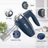 5-Speed 200W Electric Hand Mixer,with Eject Button,4 Stainless Steel Attachments(Beaters and Dough Hooks),for Whipping Cake, Cream,Dough,Cookies,Blue