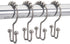 Amazer Shower Curtain Rings, Rust-Resistant Metal Double Shower Hooks for Curtain Rolling Shower Curtain Hooks Rings Shower Rings for Bathroom Shower Curtain Rod , Matte Nickel, Set of 12 Rings