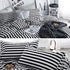 Wellboo Black Striped Pillowcases King Women Men Black and White Striped Pillow Cases Cotton Adults Teens Vertical Stripes Comforter Pillow Covers Black Striped Pillow Shams Envelope Closure 2 PCS