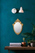 Decorative Wall Mirror of Gold Shield Shape, 16" L x 11" W