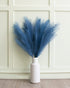 6pcs Faux Pampas Grass, 32.7"/83cm Tall Fluffy Pampas Grass Dried Plants for Vase Filler Living Room Kitchen Boho Decor Blue