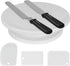 Kootek 11 Inch Rotating Cake Turntable with 2 Icing Spatula and 3 Icing Smoother, Revolving Cake Stand White Baking Cake Decorating Kits Supplies