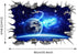 3D Blue Cosmic Galaxy Earth Satellites Wall Decals Magic Milky Way Outer Space Planet Broken Wall Stickers Murals Decor for Home Floor Ceiling Boy Girls Room Kids Bedroom