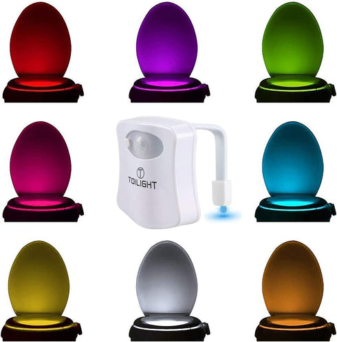 The Original Toilet Night Light Tech Gadget. Fun Bathroom Motion Sensor LED Lighting. Weird Novelty Funny Birthday Gag Stocking Stuffer Gifts Ideas for Him Her Guy Men Boy Toddler Mom Papa Brother