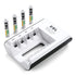 EBL Rechargeable AAAA Batteries 4 Counts with Smart Battery Charger - 400mAh AAAA Battery Surface Pen Battery and Universal Battery Charger for AA AAA AAAA Ni-MH Ni-CD Rechargeable Batteries
