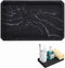 LKKL Vanity Tray, Bathroom Tray Toilet Tank Storage Tray, Kitchen Sink Trays, Vanity Countertop Organizer for Candles Soap Towel Holder, Rectangle Black 9"