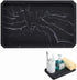 LKKL Vanity Tray, Bathroom Tray Toilet Tank Storage Tray, Kitchen Sink Trays, Vanity Countertop Organizer for Candles Soap Towel Holder, Rectangle Black 9"