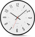 Driini Modern Mid Century Analog Wall Clock (12") Large, Easy to Read Numbers; Black Metal Frame Battery Operated with Silent Sweep Hands Contemporary Decor for Office, Living Room, or Kitchen