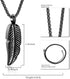 Oinsi Stainless Steel Feather Urn Necklace Hold Cremation Ashes Keepsake Memorial Jewelry +Box+Fill Kits