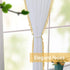 Gold Sheer Curtains for Kitchen 63 Inch Length Pair Set Rod Pocket Light Filtering Semi Transparent Window Drapes Gold Yellow Curtains for Bedroom Living Room Home Office Farmhouse Rustic 52x63 Long