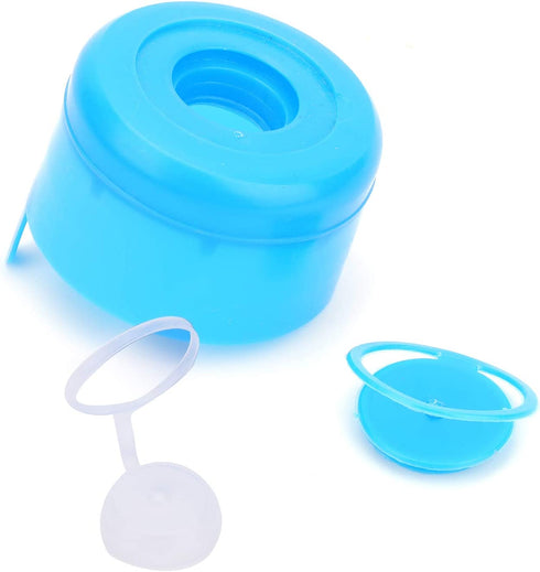 Jucoan 100 Pack Water Bottle Caps, 55mm 3&5 Gallon Non Spill Water Jug Caps, Replacement Snap On Caps for Water Dispenser Jugs