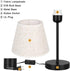 Table Lamp Set of 2, Modern Bedside Table Lamps, Nightstand Lamp Set with Fabric Lamp Shade and Black Metal Base for Bedroom Living Room Kids Room Girls Room Dressers Coffee Table Office College Dorm