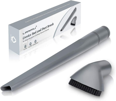 LANMU Crevice Tool and Dust Brush Compatible with Shark Navigator Lift-Away Vacuum Cleaner Models NV350, NV352, NV355, NV356E, Compare to Part No.112FFJ