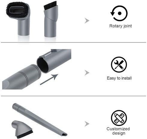 LANMU Crevice Tool and Dust Brush Compatible with Shark Navigator Lift-Away Vacuum Cleaner Models NV350, NV352, NV355, NV356E, Compare to Part No.112FFJ