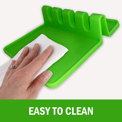 C.I.H. Collapsible Strainer | Collapsible Colander for Kitchen | 3 Piece Green Set | Large Over the Sink Strainer with Extendable Handles | Small Rectangular Strainer | Heat Resistant Utensil Rest