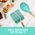 LSVGOE 2 Pack Multiple Utensil Spoon Rest with Drip Pad Non-Slip Heat Resistant Kitchen and Grill Spoon Holder for Spatula, Ladle, Tongs, Kitchen Gadgets, and Cooking Accessories (Lake Green)