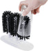 Royal Industries 3 Brush Manual Glass Washer with Suction Base, Plastic Base with Nylon Bristle, 9-3/4" Long x 4" W x 8" H, White Base with Black Brushes, Commercial Grade