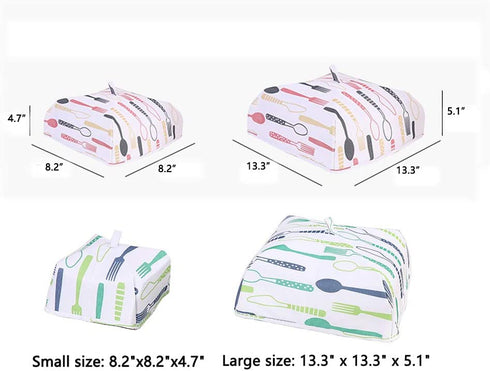 Insulated Food Covers 4 Pieces Foldable Cover for Food Collapsible Food Tent Kitchen Restaurant Picnic