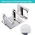 FANHAO Adhesive Toilet Paper Holder, Double Roll Toilet Tissue Holder with Shelf for Bathroom Kitchen, 3M Self Adhesive No Drilling or Wall-Mounted, SUS304 Stainless Steel Polished