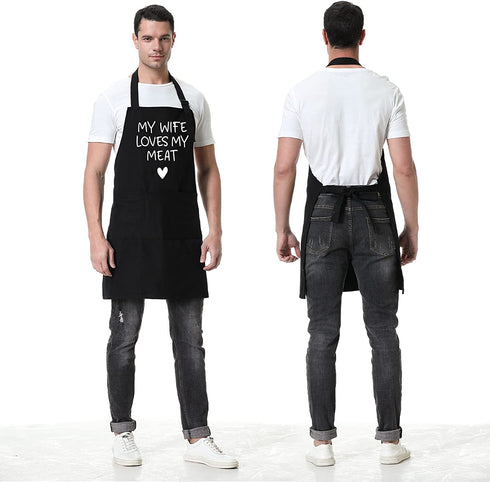 Fairy's Gift Funny Husband Apron - Mens Naughty Anniversary, Birthday Gifts for Husband - Naughty Gifts for Him, Husband Gifts from Wife, Manly Gifts for Men - Funny Husband Anniversary Kitchen Apron