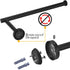 Matte Black Paper Towel Holder,Under Kitchen Cabinet Towel Paper Rack,Wall Mounted Round SUS304 Stainless Steel Dispenser for Bathroom Kitchen Tissue Towel Roll,11 inch