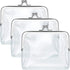 Weewooday 3 Pieces Clear Coin Purse Transparent Change Purse for Women, PVC Kiss-Lock Clear Coin Wallet for Carrying Your Change