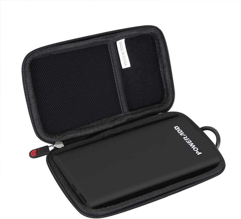Hermitshell Hard Travel Case fits EnergyCell/POWERADD Pilot 4GS 12000mAh 8-Pin Input Portable Charger (Black)