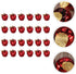 BESPORTBLE 24pcs Shatterproof Christmas Tree Baubles Apple Shaped Hanging Ornaments for Xmas Holiday Wedding Party Decoration (Red)