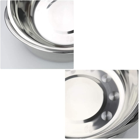 Callyne 4-Pack Stainless Steel Mixing Bowls, Metal Prep Bowls, F