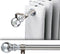 1 Inch Adjustable Curtain Rod Set-Silver Curtain Rods for Windows 34 to 68"- Sturdy Single Drapery Rod for Sliding Door, Bedroom, Kitchen,Living Room (With 2 Brackets)
